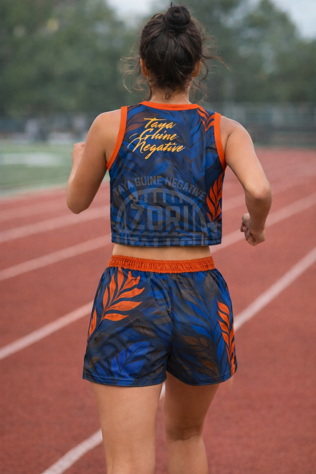 "Sunset Leaves CropTop" DriFit Tank Top